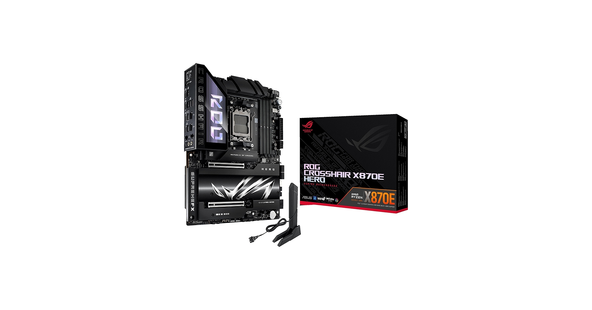 Amazon.com: ASUS ROG Crosshair X870E Hero AMD X870E AM5 ATX