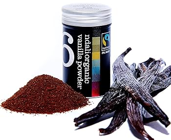 Ndali Vanilla 6 Powder, Pack Of 4 Pots (totalling 52g) - 6 Strong Vanilla Beans Milled To A Gourmet Vanilla Powder - Premium 100% Pure Ground Vanilla Pods For Tea, Chocolate Making