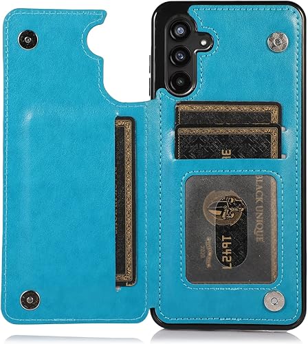 Miniatura 5 de Asuwish Funda de teléfono para Samsung Galaxy A13 5G4G con protector de pantalla de vidrio templado, tarjetero con soporte para tarjeteros, soporte