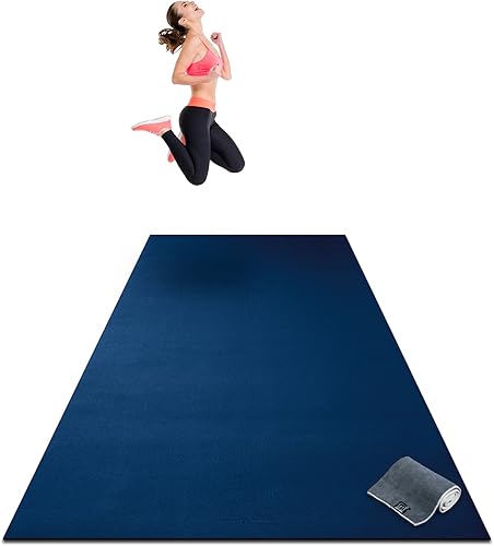 Miniatura 19 de Gorilla Mats Alfombrilla de ejercicio grande de alta calidad, de 6 x 4 x 1/4 pulgadas, ultra duradera, antideslizante, tapete de entrenamiento para