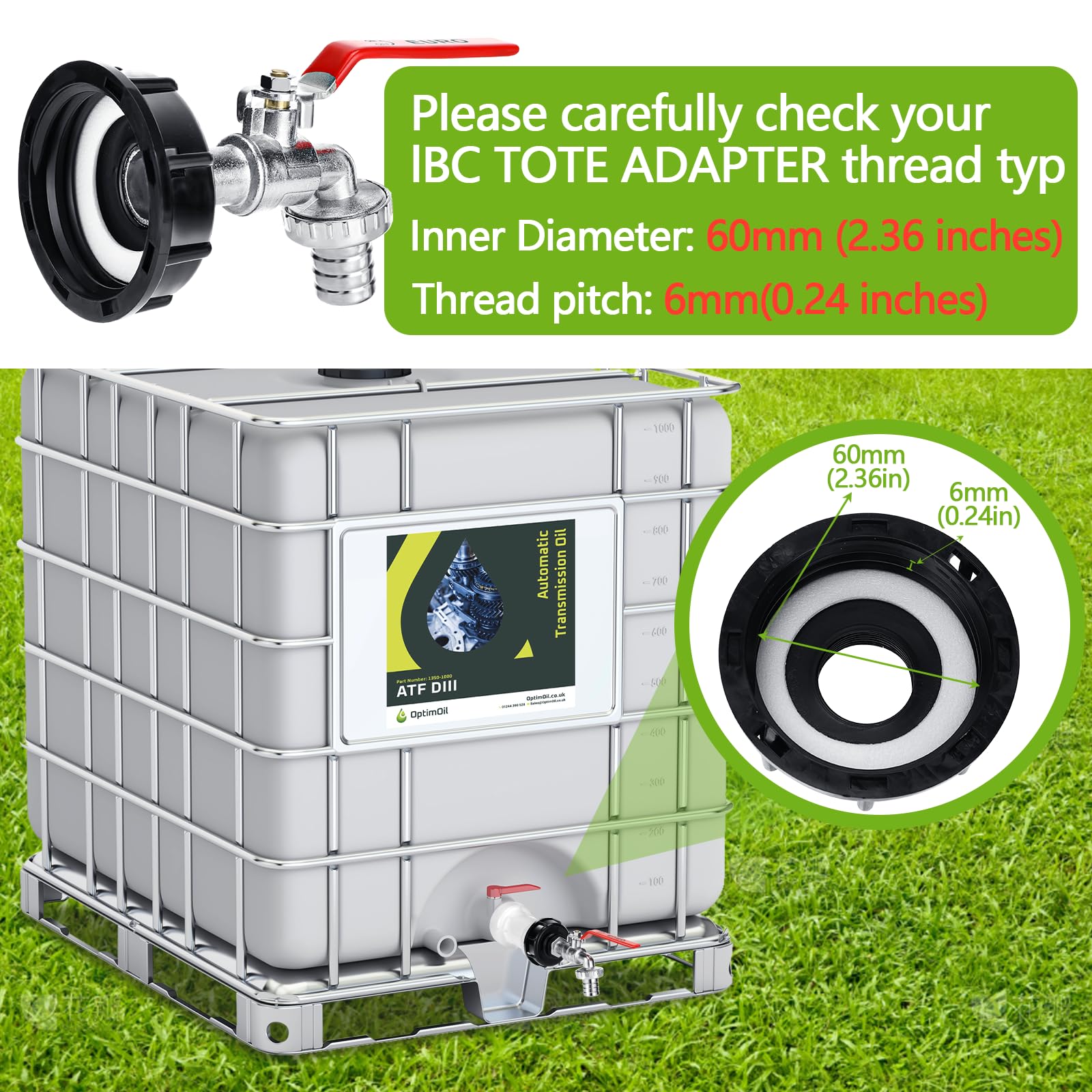 Robinet Pour Cuve IBC 1000L - Raccord 3/4, Alliage Aluminium Antigel, Débit Réglable, Pour Récupération Eau De Pluie