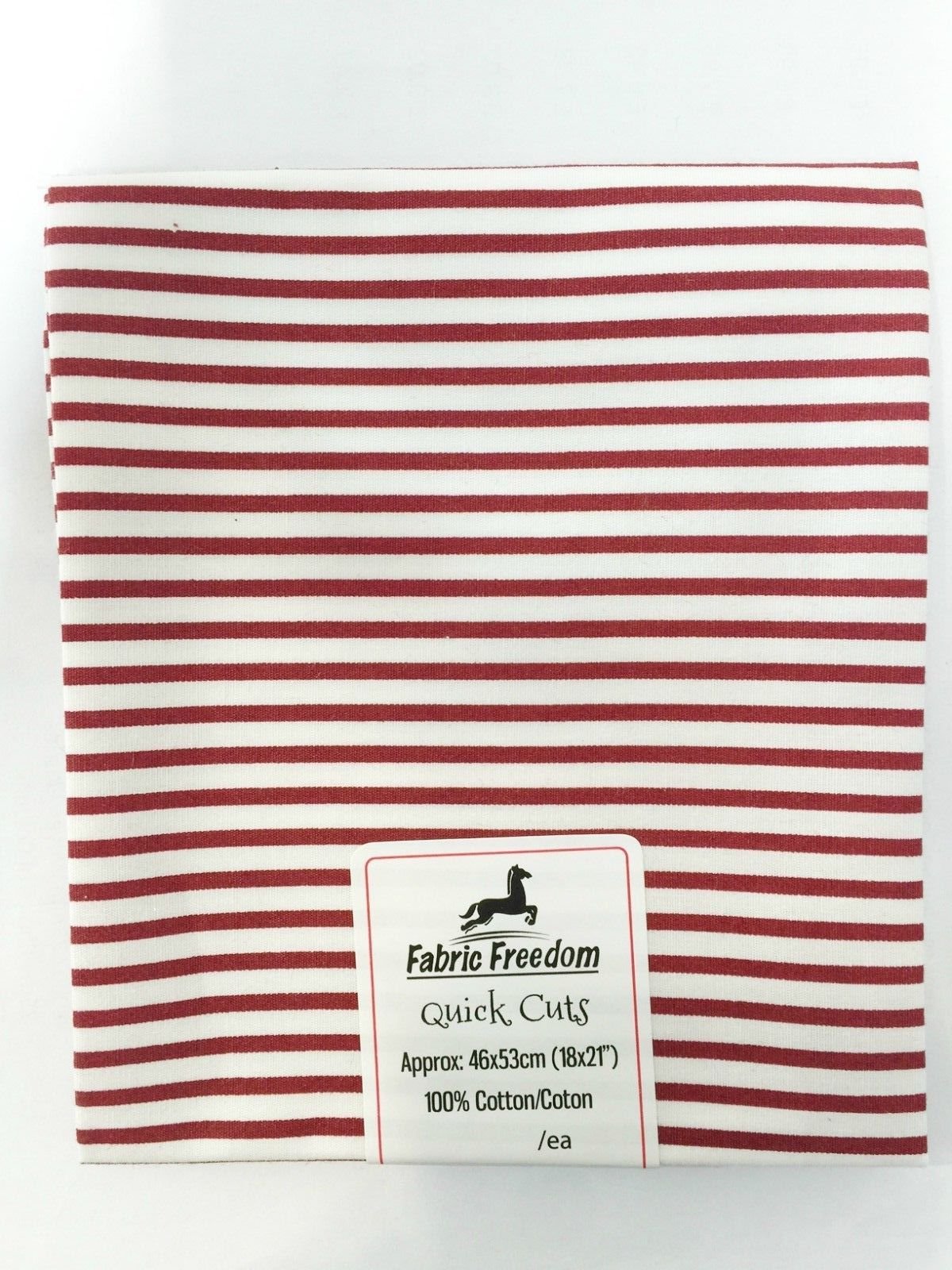 Balsara's Burgandy | 100% Cotton Poplin Fabric 1 Fat Quarter 2Mm Candy Stripes 46Cm X 53Cm (18" X 21") Patchwork Quilting Material Dressmaking Quick Cuts