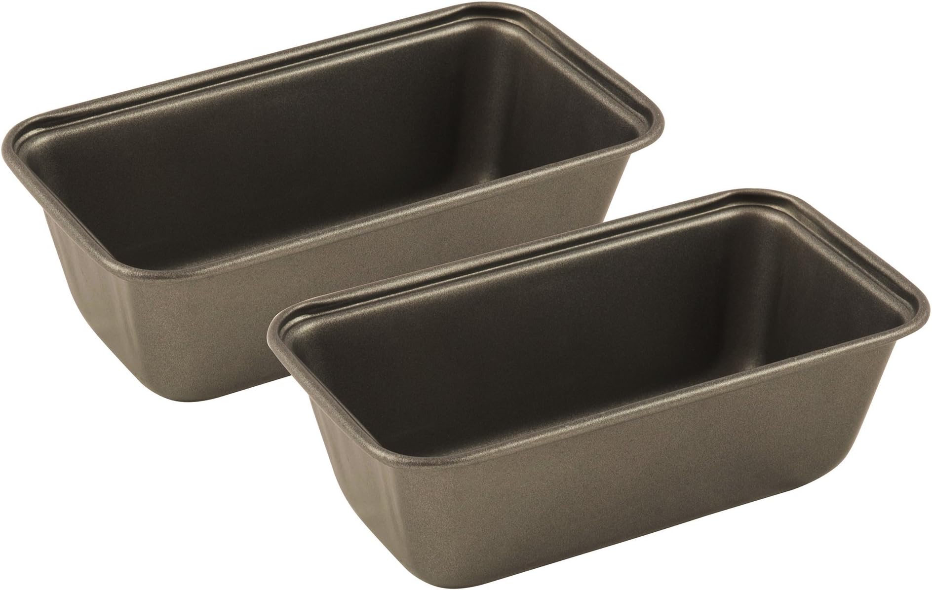 Range Kleen Gray Non-Stick Mini Loaf Pan, Set of 2, 6” L X 3.25” W X 1.98” H