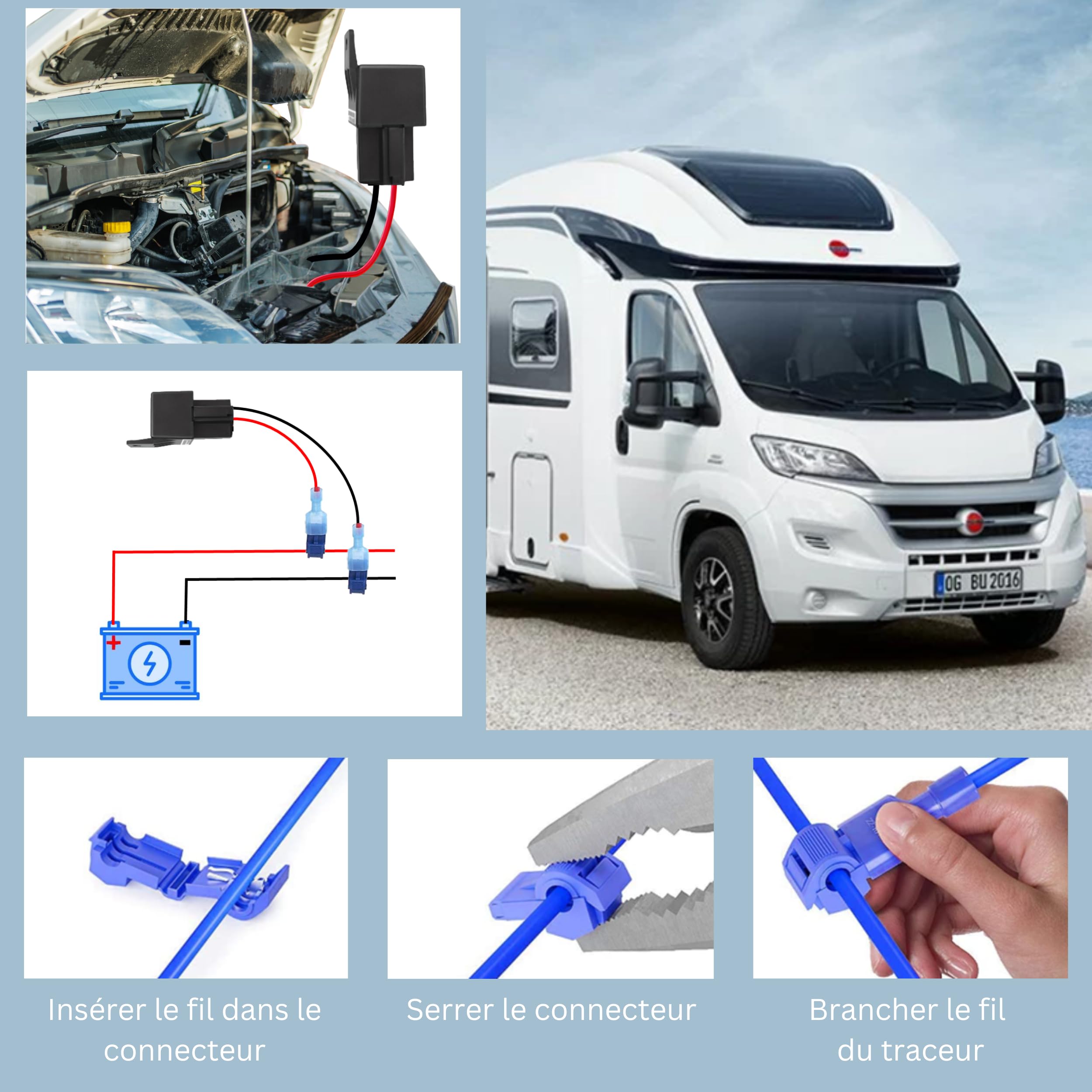 Rastreador GPS Camping Car sin Suscripción - 10 Años Incluidos, Seguimiento en Tiempo Real, Alerta Antirobo, Cobertura Mundial - Rastreador GPS para Van, Coche, Motocicletas