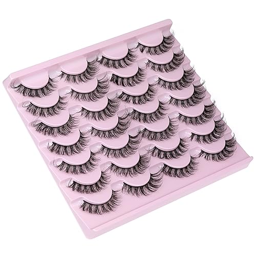 Miniatura 6 de Focipeysa - Pestañas postizas esponjosas de visón con tiras 3D pestañas postizas de 0630in de longitud media