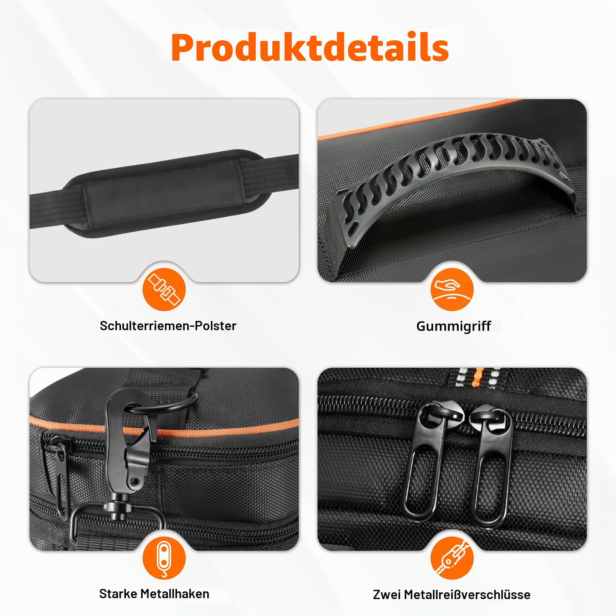 Tragbare Kraftstation Tragetasche Kompatibel mit Jackery Explorer 1000 V2, Reise Schutzhülle für Netzteil, Ladekabel und Zubehör
