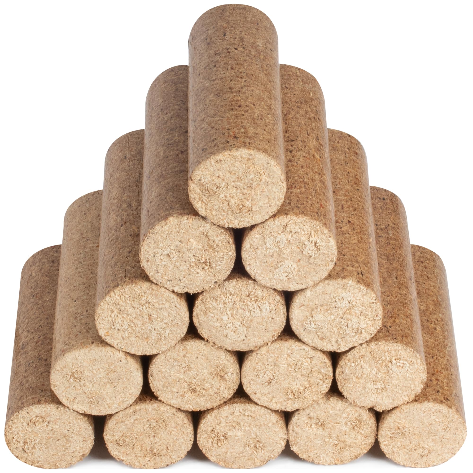 Hardys Brown Fire Logs, 3 X 8.4Kg (15 Briquettes) - Clean Burning Fire Wood For Firepit & Chimeneas | Low Ash, High Heat Output | 100% Virgin Wood | Ideal For Log Burners & Pizza Ovens