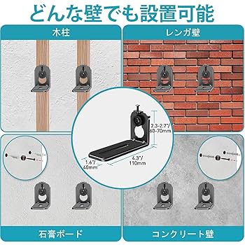◯Suptek 壁マウント ブラケット サウンドバー SPON001 Amazon.com: Suptek Speaker Wall Mounts - Dual Speaker Stands