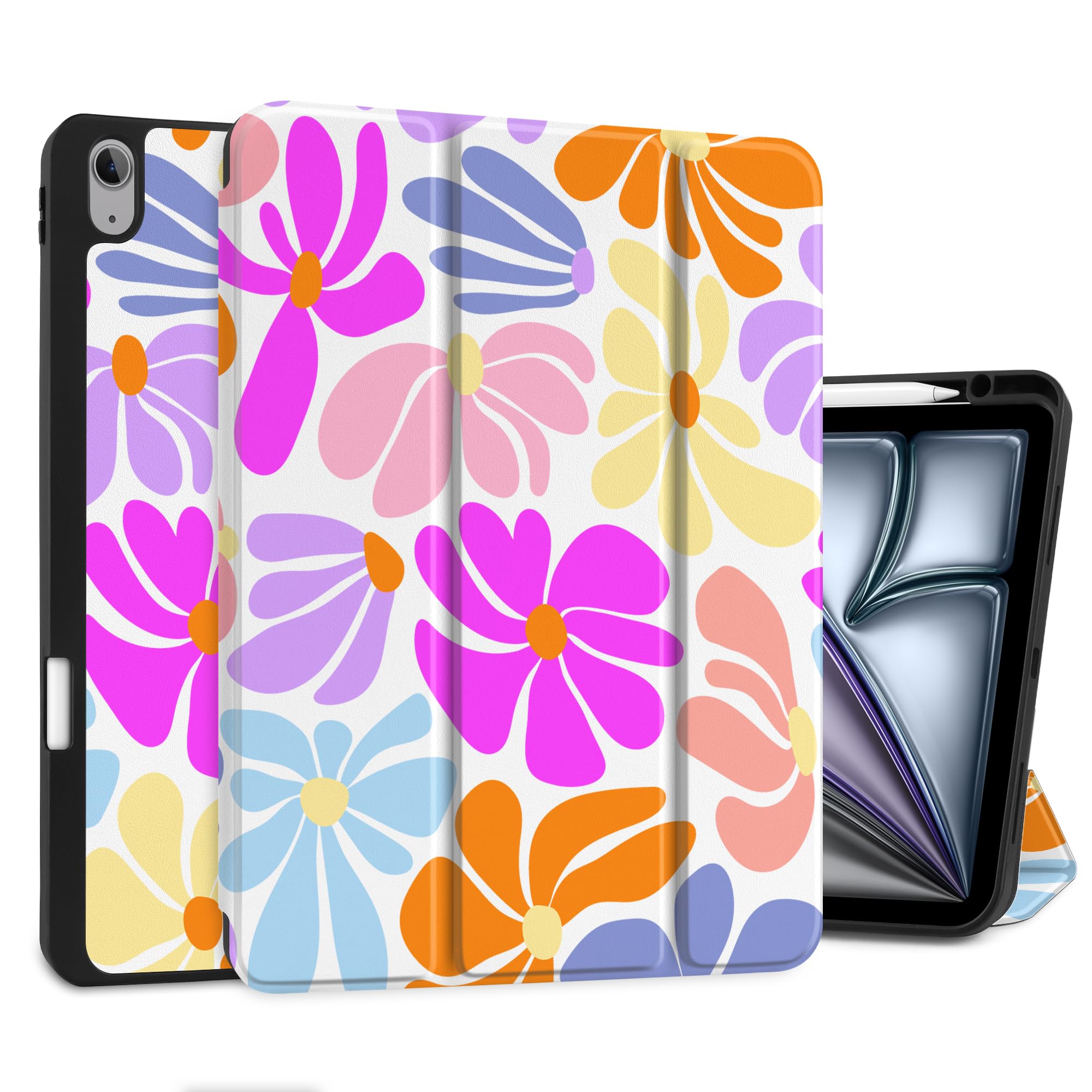 DONGKE Case for iPad Air 13 Inch Case M4 2026, M3 2025, M2 2024 - [Built-in Pencil Holder] Slim Trifold Stand Shockproof Protective Cover with Soft