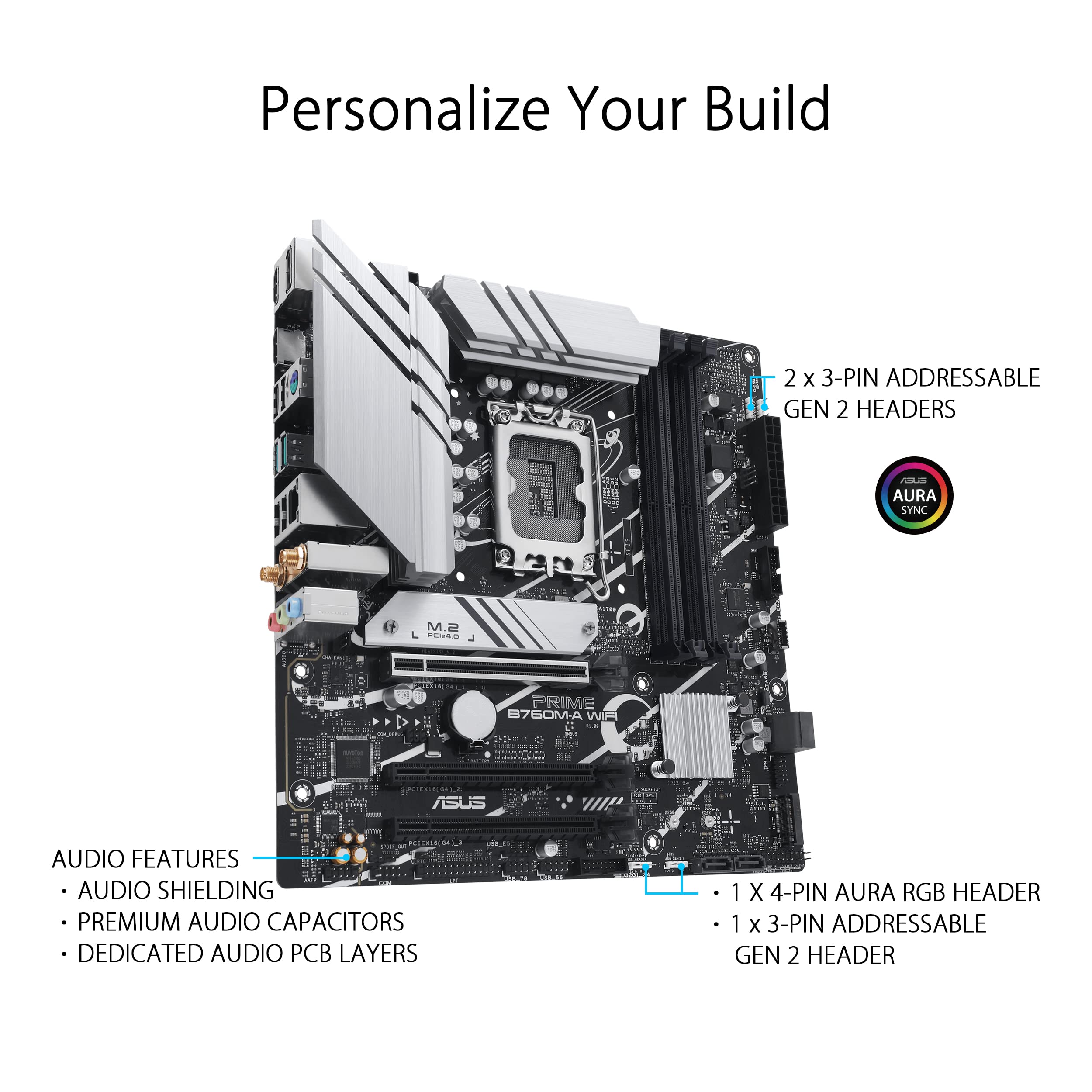ASUS PRIME B760M-A WIFI DDR5 新品 ASUS Prime B760M-A WiFi Intel LGA 1700 mATX Motherboard