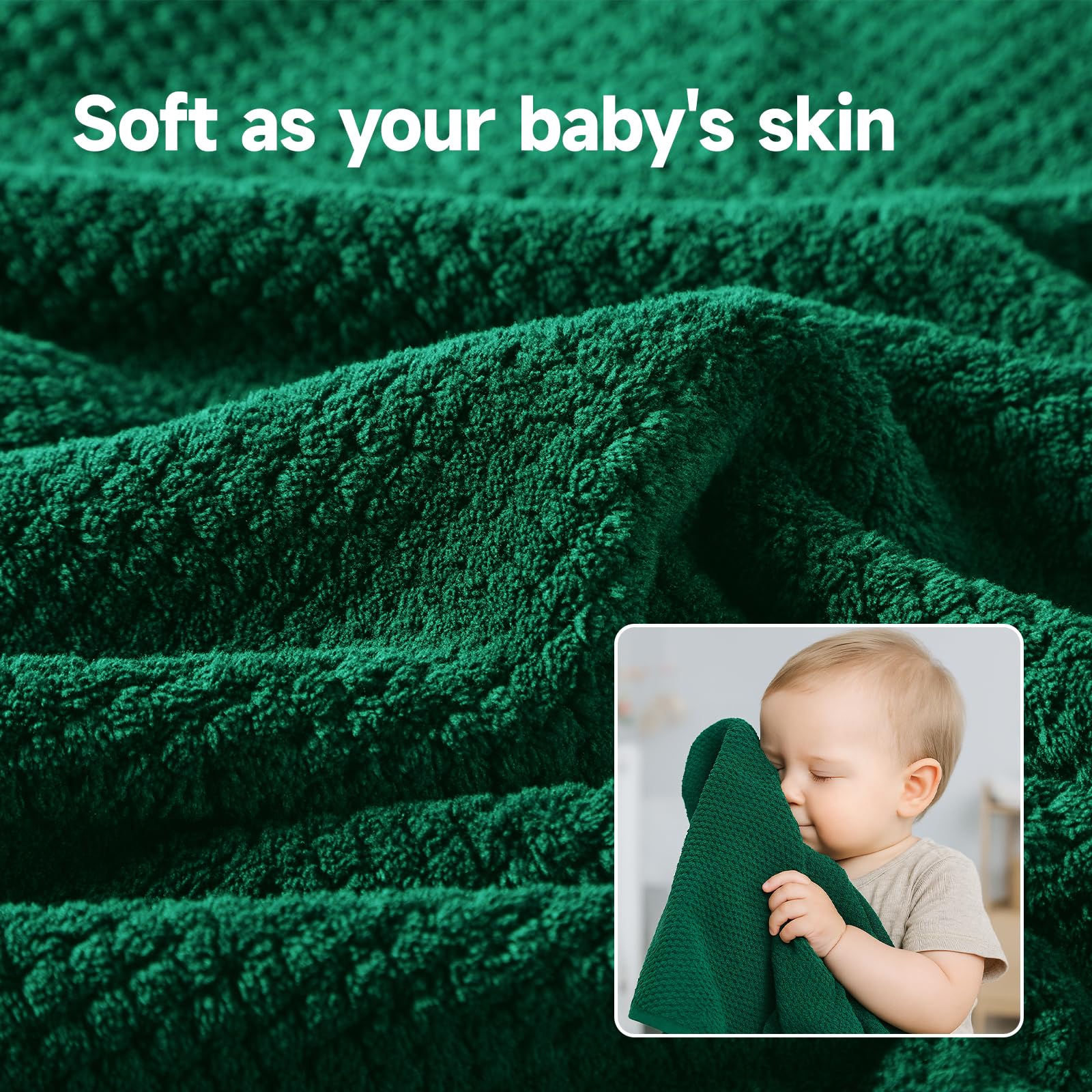 The Best Green Towels for 2026: 5 Sets Ranked 2 REDKISS Soft 6 Piece Bath Towel Set - 2 Bath Sheets, 2 Hand Towels, 2 Washcloths — product photo