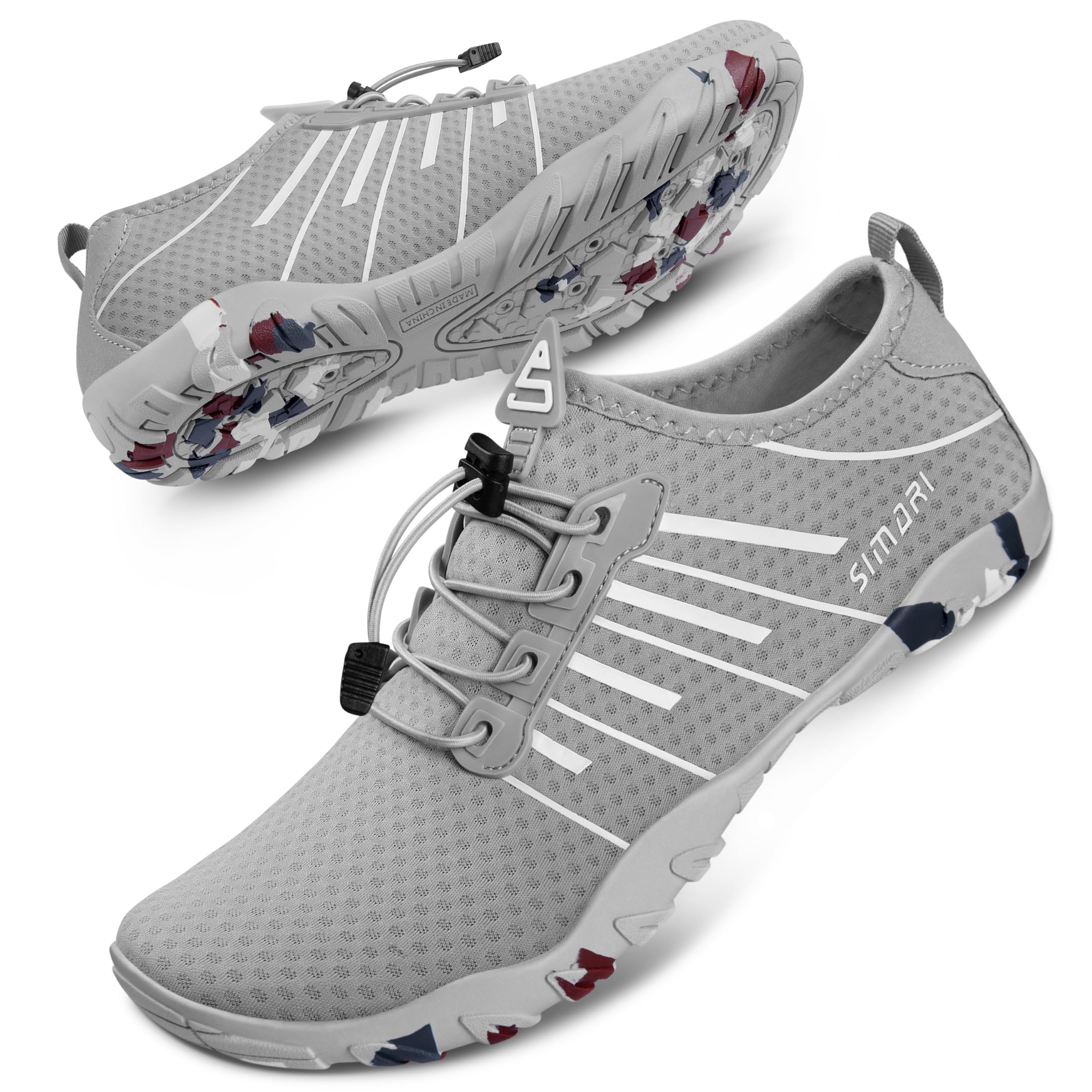 SIMARI WP001 Wasserschuhe für Damen und Herren, schnelltrocknend, für Barfuß, Tauchen, Schwimmen, Surfen, Aqua, Wandern, Strand, Yoga, WP001, 216 Lila