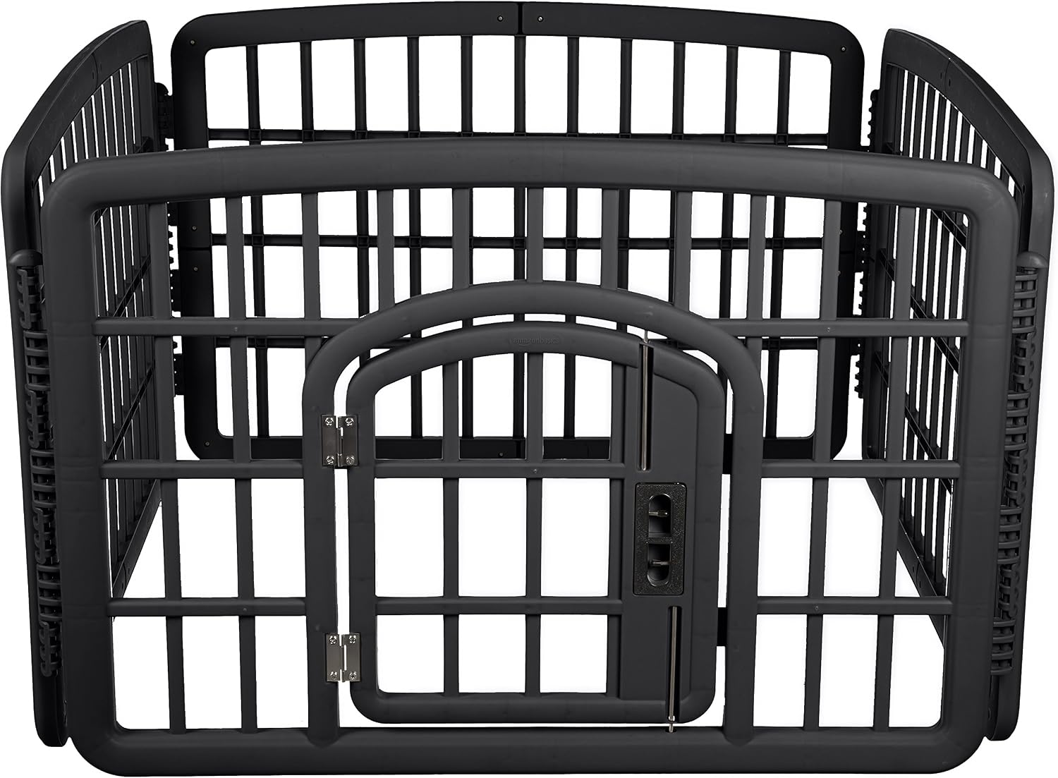 Amazon Basics 4-Panel Plastic Pet Pen, 24in, Black