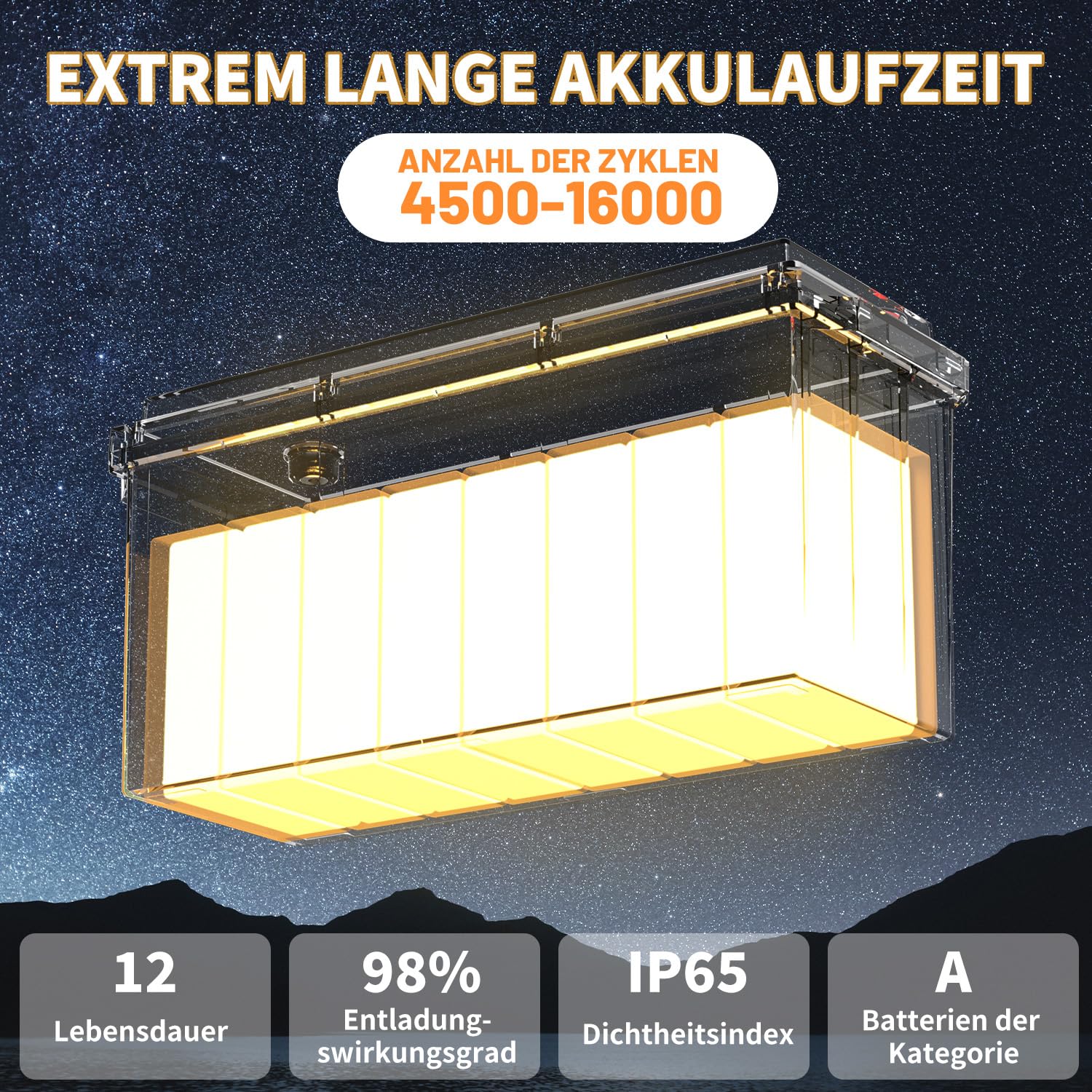 12V 200Ah LiFePO4 Batterie mit 20.5kg Leichtgewicht 200A BMS IP65 wasserdicht A-Grade Zellen 200ah lifepo4 lithium batterie 12v 200ah für Wohnmobil Boot Solaranlage