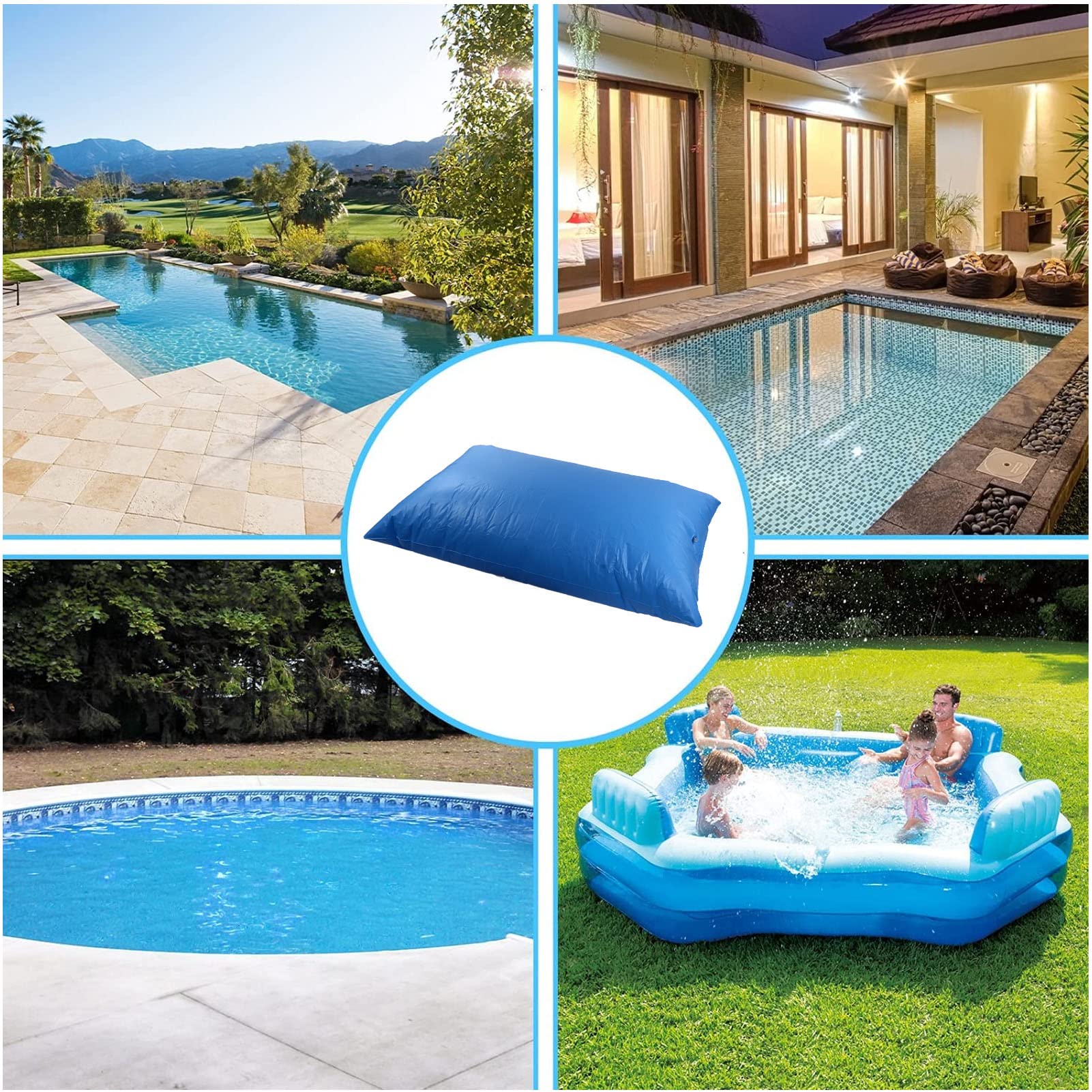 BigKing Almohada de Aire para Piscina, Almohada de Invierno para Piscina, Almohada Inflable Gruesa para Piscina, cojín de Bolsa de Aire Flotante
