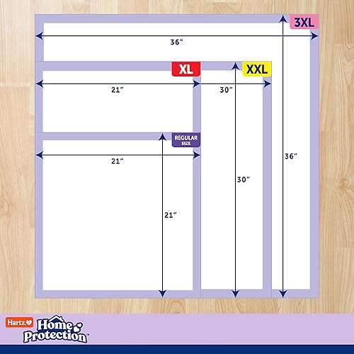 Miniatura 7 de Hartz Home Protection Odor Eliminating XXL Dog Pads with FlashDry Technology Scented Double Extra Large Pads for Dogs  Puppies Count Size Varies