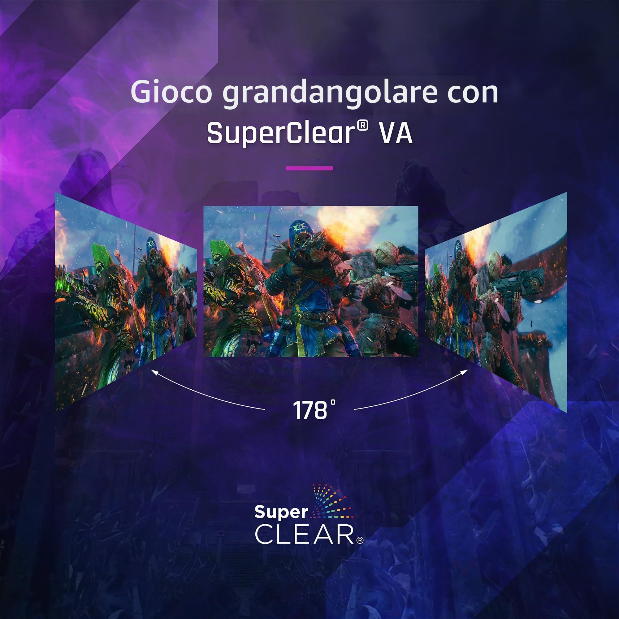 ViewSonic VX3418C-2K Monitor Gaming Curvo 34 Pollici, UWQHD 3440 x 1440, 180Hz, 1ms MPRT, VA, 1500R, Altoparlanti Integrati, Ergonomico, FreeSync Premium Compatible, HDR10, 2 x HDMI, 2 x DisplayPort