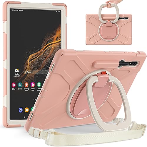 Miniatura 113 de Funda resistente para Galaxy Tab S10 Ultra 2024/S9 Ultra 2023/S8 Ultra 2022, funda híbrida resistente con soporte para bolígrafo S, funda a prueba