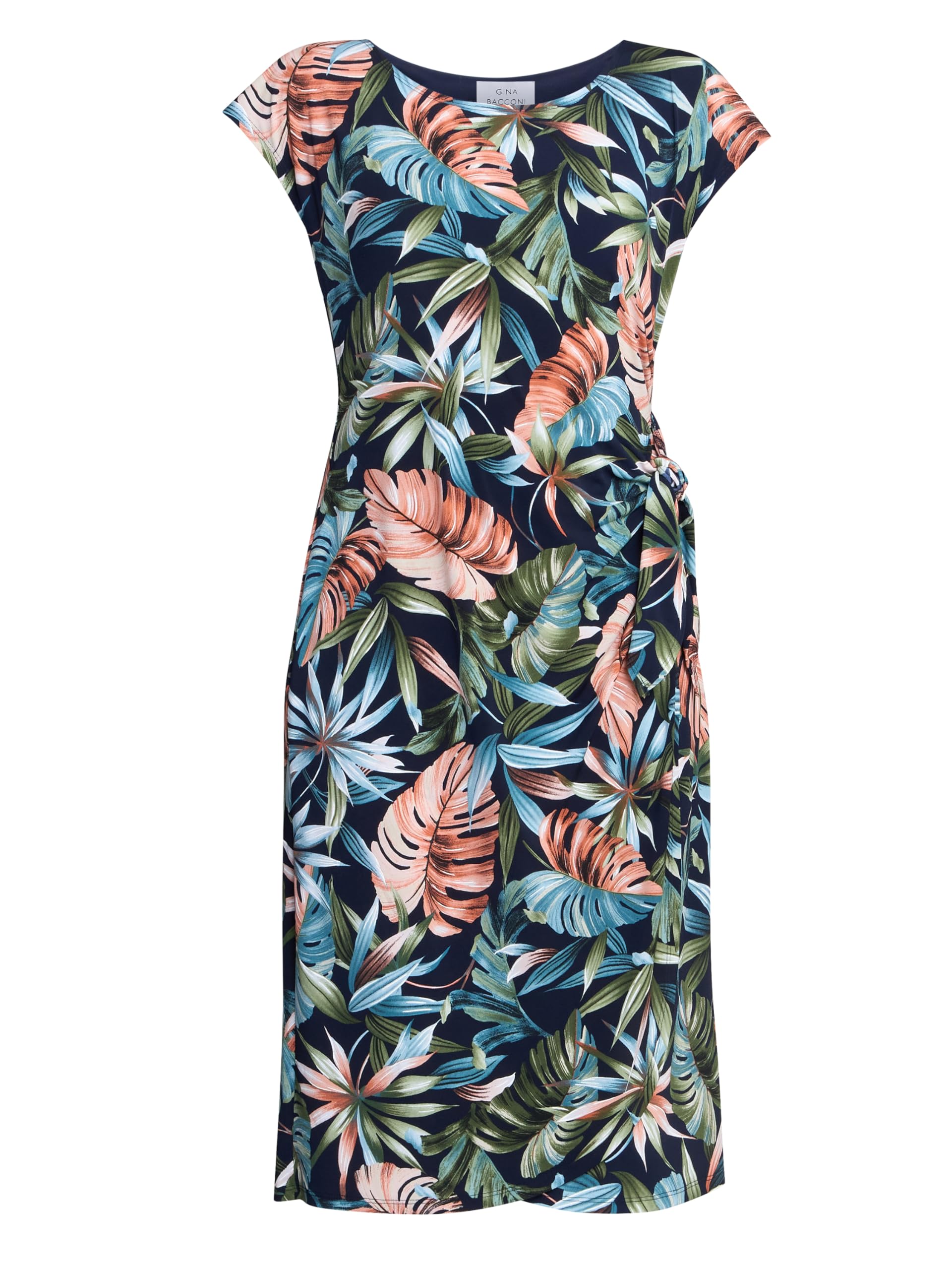 Gina Bacconi Floral Print Dress, Multi, 14