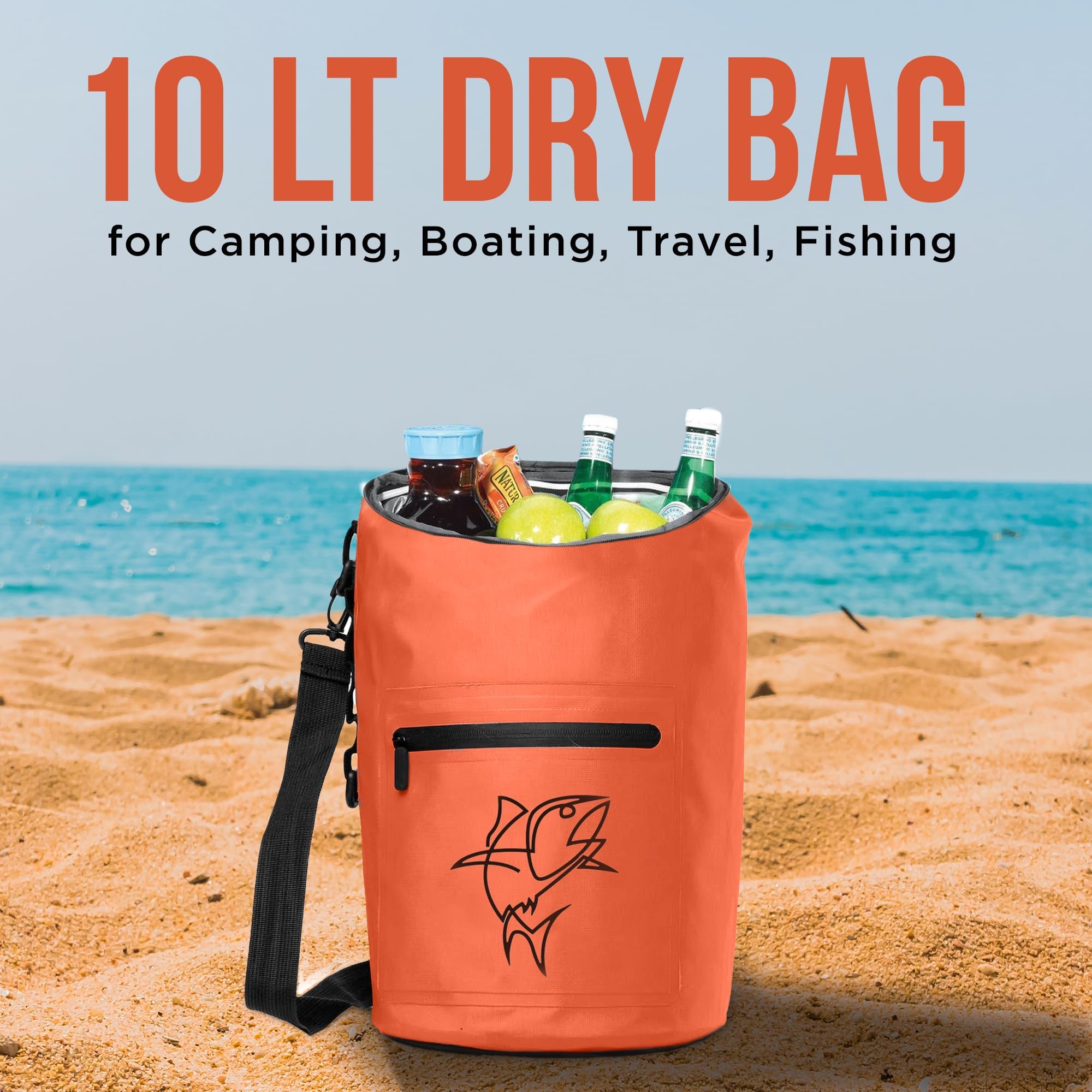 Wasserdichter Rucksack (2 Stück) - 10L/15L Dry Bag Rucksack Wasserdicht, Kleine Trockentaschen für Camping, Bootfahren, Reisen, Angeln