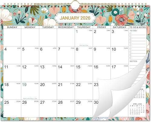 Calendario 2026, calendario de pared de 12 meses de enero de 2026 a diciembre de 2026, calendario mensual de pared de 14.8 x 11.4 pulgadas con fecha