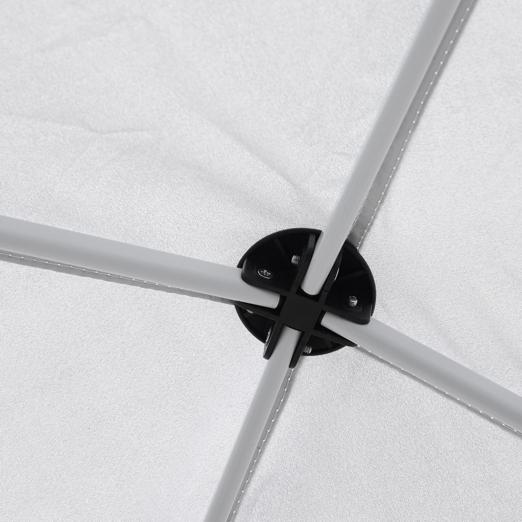 Outsunny Gazebo Pieghevole 2.5x2.5 m Pop Up con Borsa da Trasporto Bianco | 8 Fori di Drenaggio, Gazebo da Esterno, Acciaio e Oxford, Giardino, Feste