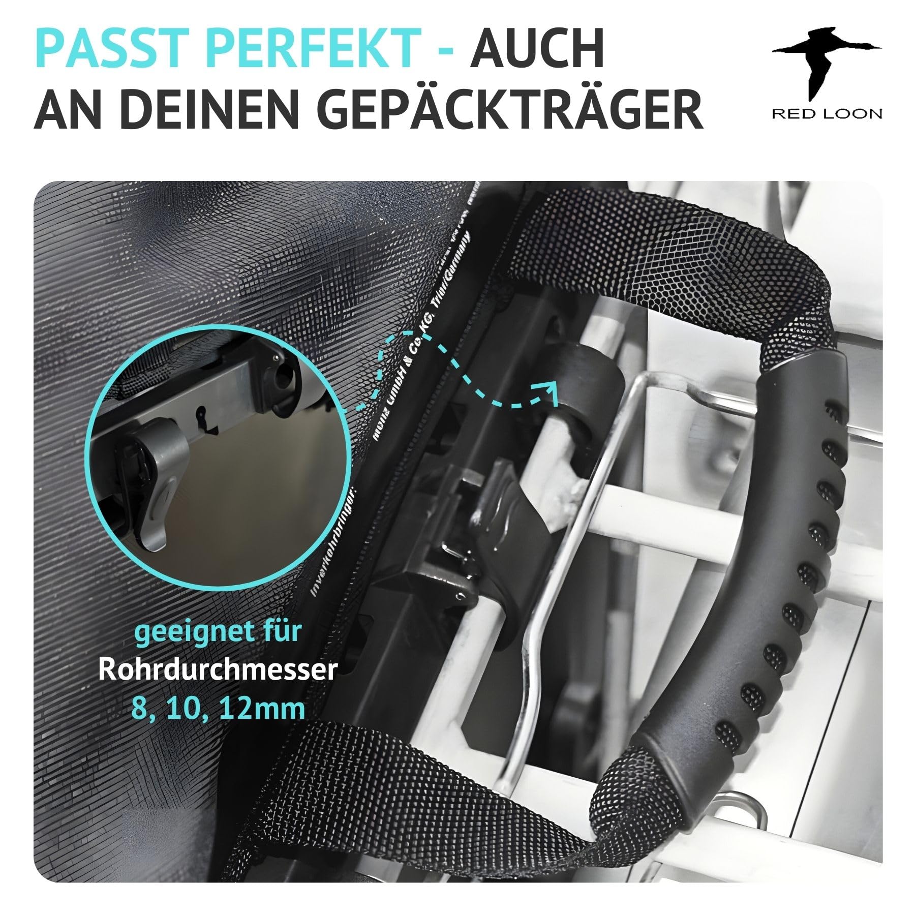 Red Loon 2 x Pro robuste Fahrradtasche aus LKW-Plane – wasserdichte Doppelpacktasche für Gepäckträger in orange