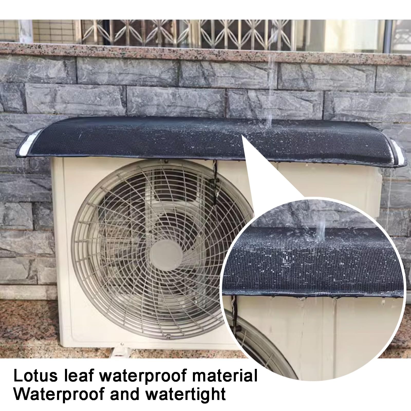 Klimaanlage Abdeckung Für Außengerät - Aluminiumfolie Wasserdicht 120x60cm