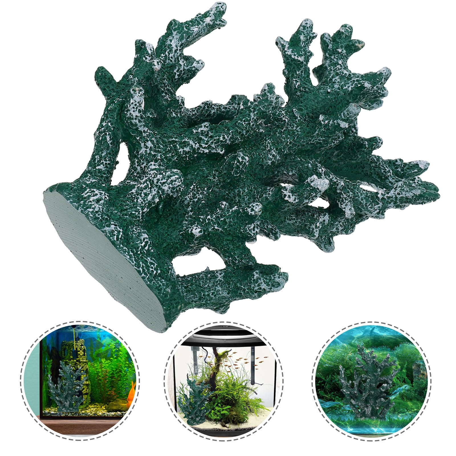 Coral Artificial Decorativo de Resina Estilo Mediterráneo para Acuario
