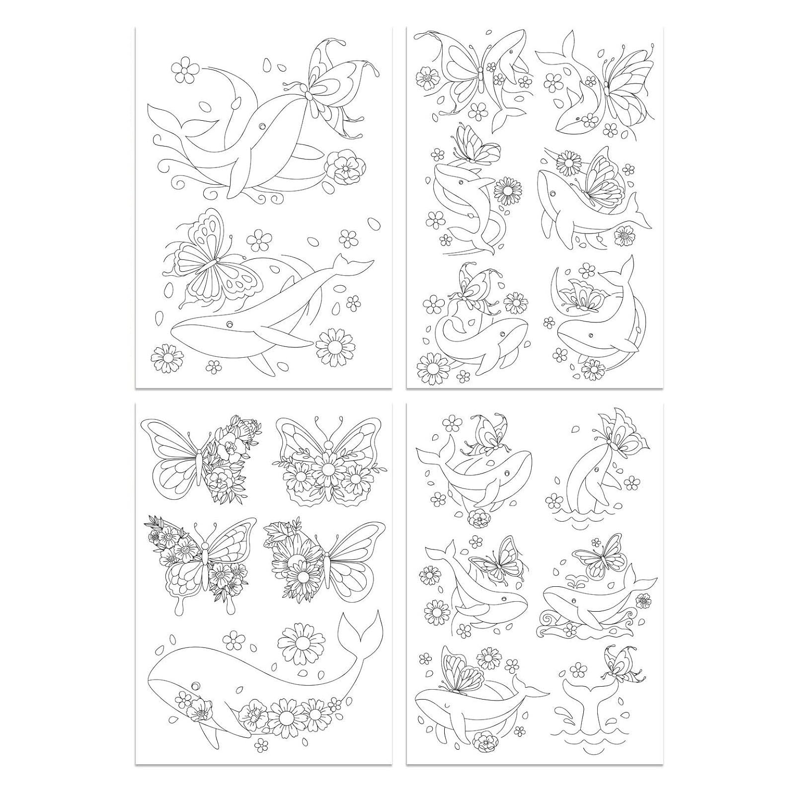Woedpez 4Pcs Water Soluble Hand Sewing Stabilizers Water Soluble Eembroidery Pattern Transfer Paper for Hand Sewing Embroidery Dissolvable Embroidery Paper