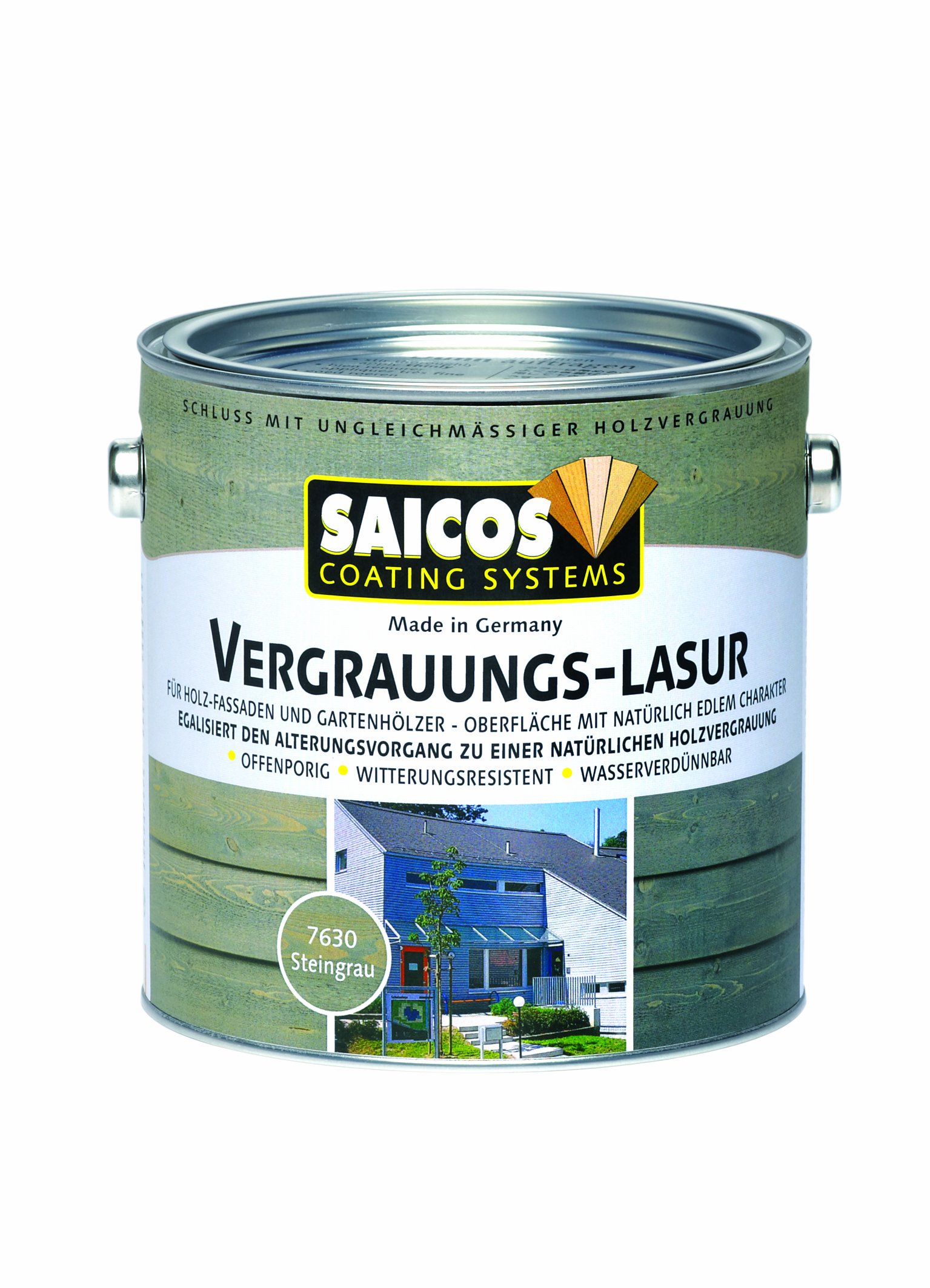 Saicos Vergrauungslasur Graphitgrau 2,5 Liter