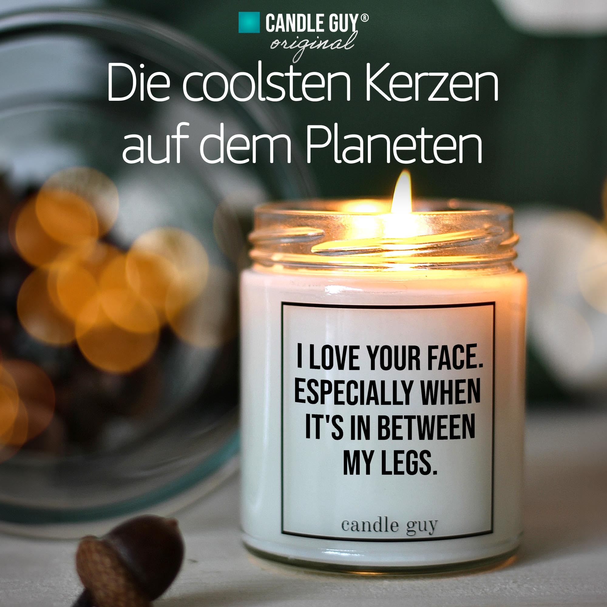 candle guy Duftkerze im Glas [Brennzeit 70h] - Duft-Kerze handgemacht mit Spruch | Freches Geschenk für Frauen, Freundin, Geburtstag | 100% Sojawachs, schöne natürliche Düfte mit ätherischem Öl