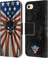 Vista 25 de Head Case Designs Officially Licensed WWE American Nightmare Flag Cody Rhodes Leather Wallet Case Compatible with Apple iPhone 7 Plus/iPhone 8 Plus