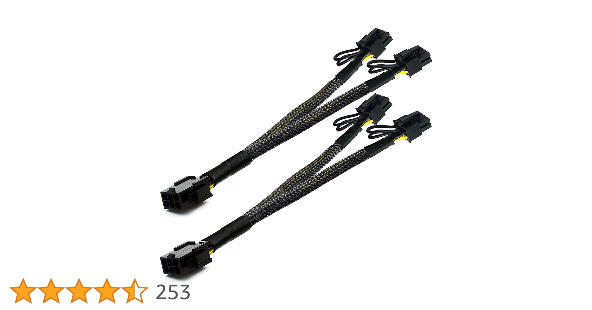 TeamProfitcom 6 Pin to Dual PCIe 8 Pin (6+2) Graphics Card PCI Express Power Adapter GPU VGA Y-Splitter Extension Cable Mining Video Card Power Cable 9 inches 2 Pack TeamProfitcom 6 Pin to Dual PCIe 8 Pin (6+2) Graphics Card PCI Express Power Adapter GPU VGA Y-Splitter Extension Cable Mining Video Card Power Cable 9 inches 2 Pack