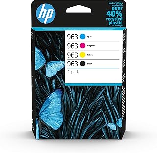 HP 6ZC70AE 963 Original Ink Cartridge, Black/Cyan/Magenta/Yellow, Multipack