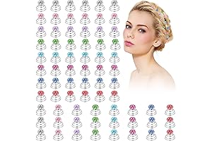 72 Pieces Rhinestone Spiral Hair Clips - Versatile and Glittering Accessories for Every Occasion