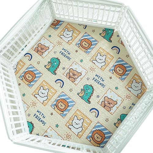 Almohadilla hexagonal para corral de perro de 36 pulgadas de ancho, almohadilla para orina de perro, almohadilla para cachorros, PLAYPEN no