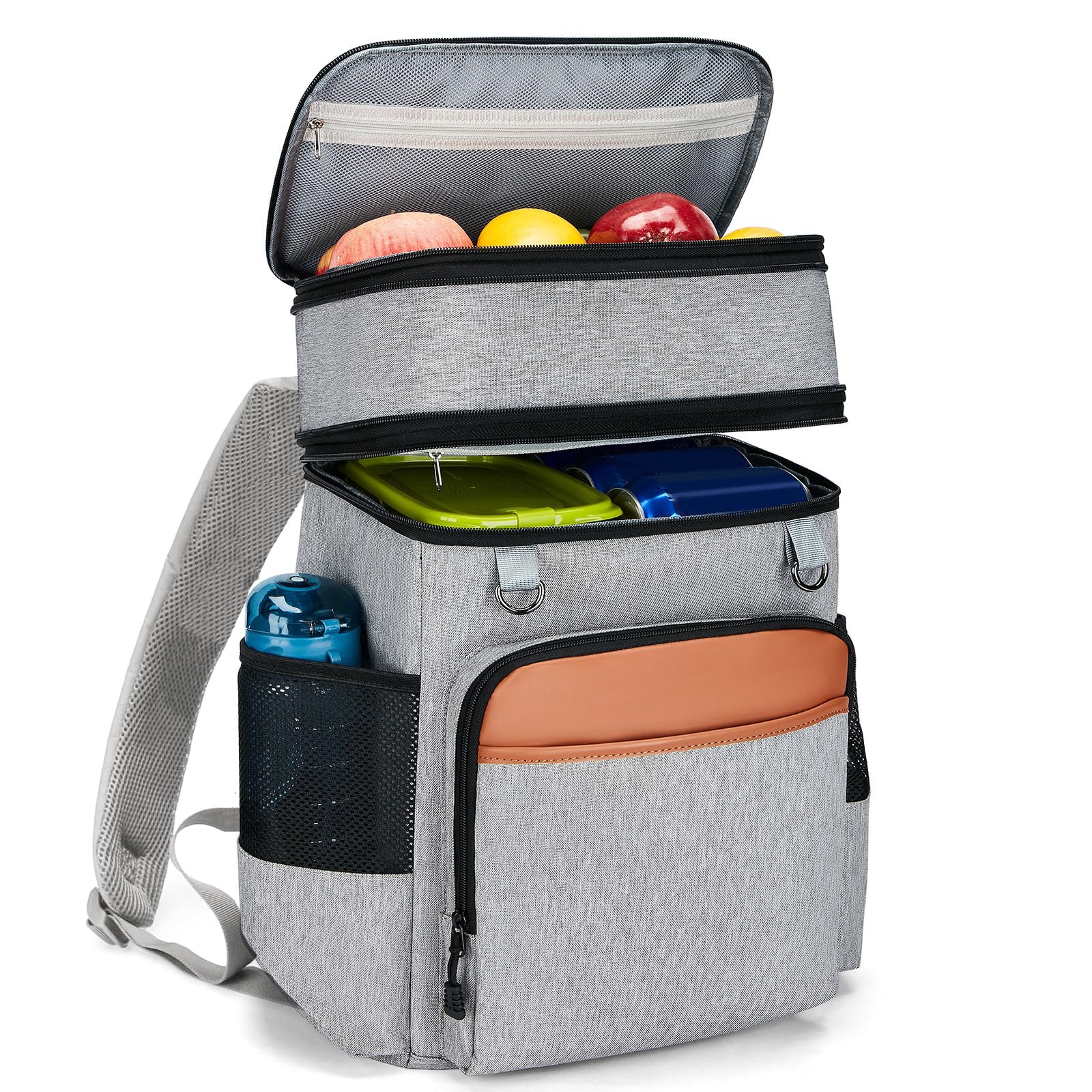 Insulated Backpack Cooler - Waterproof Leakproof Soft Coolers, Expandable Back Pack, Heavy Duty Backpacks, Portable Ice Chest for Men Women