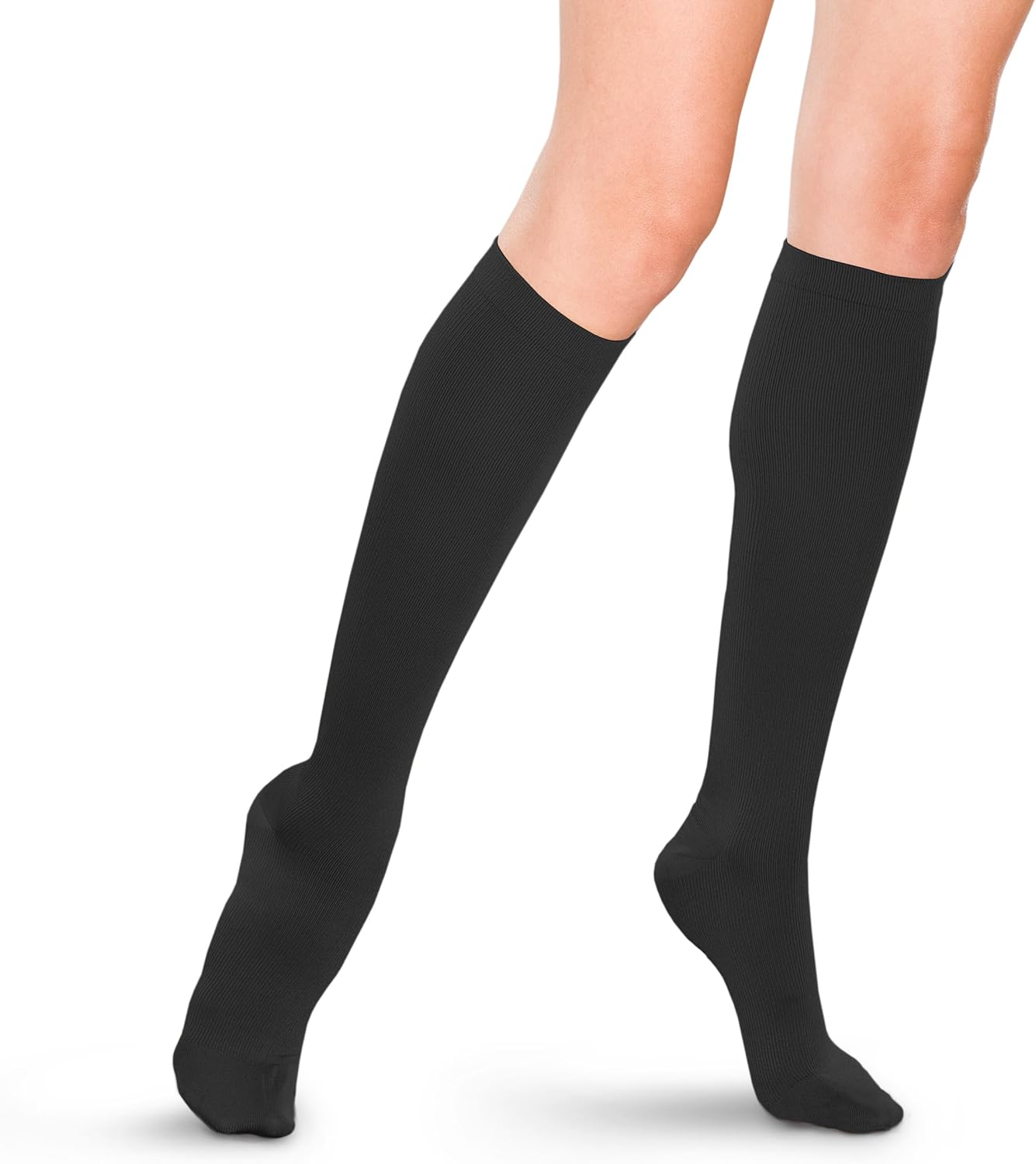 THERAFIRM Women's Support Trouser Socks - 15-20mmHg Mild Compression Dress Socks