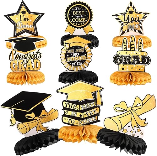 1 Set Graduation Season Cellular Station Congrats Grad Honeycomb Diploma Honeycomb Graduation Honeycomb Centerpiece College Graduation Decorations