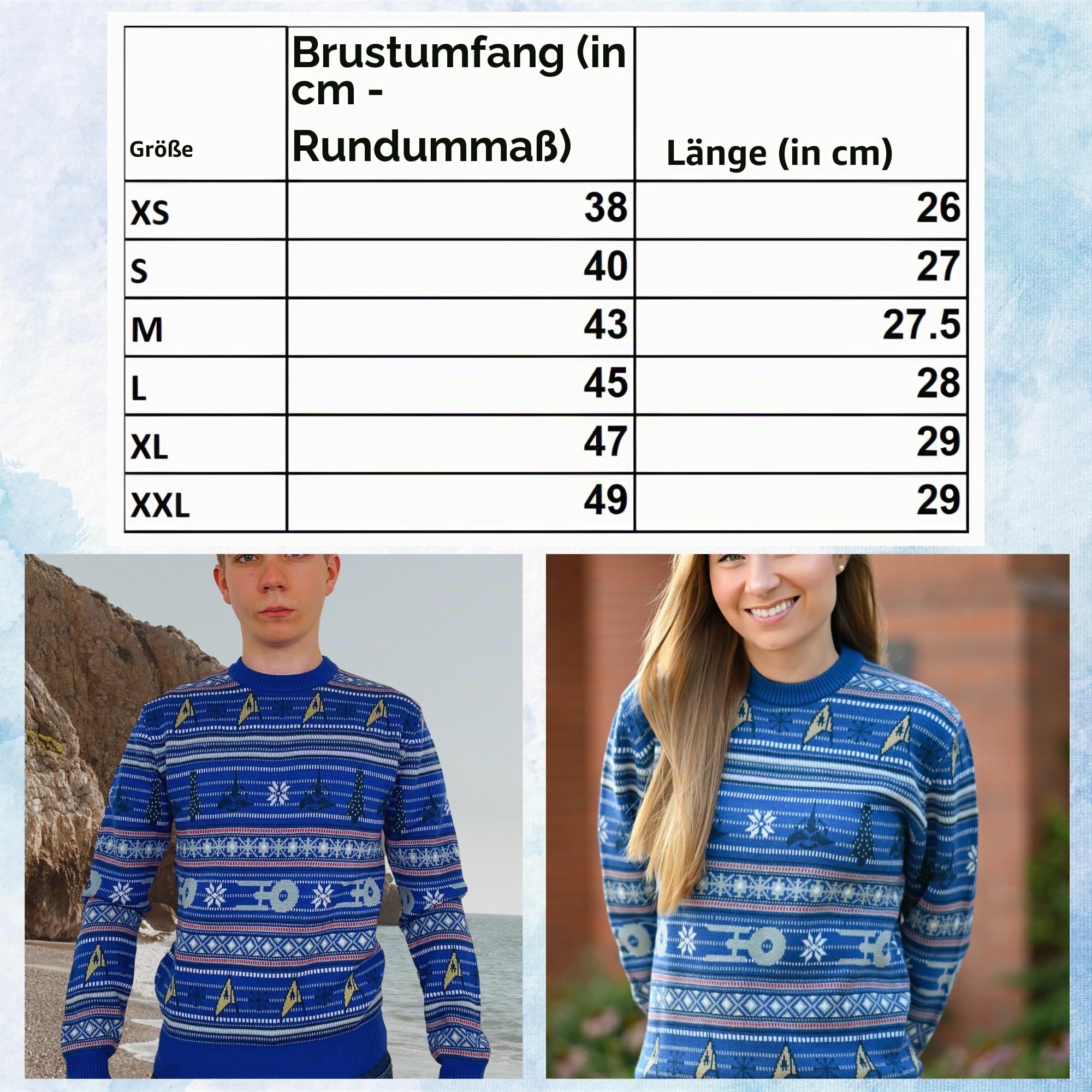 Star Trek Weihnachtspullover - Offizielles Merchandise für Herren und Damen