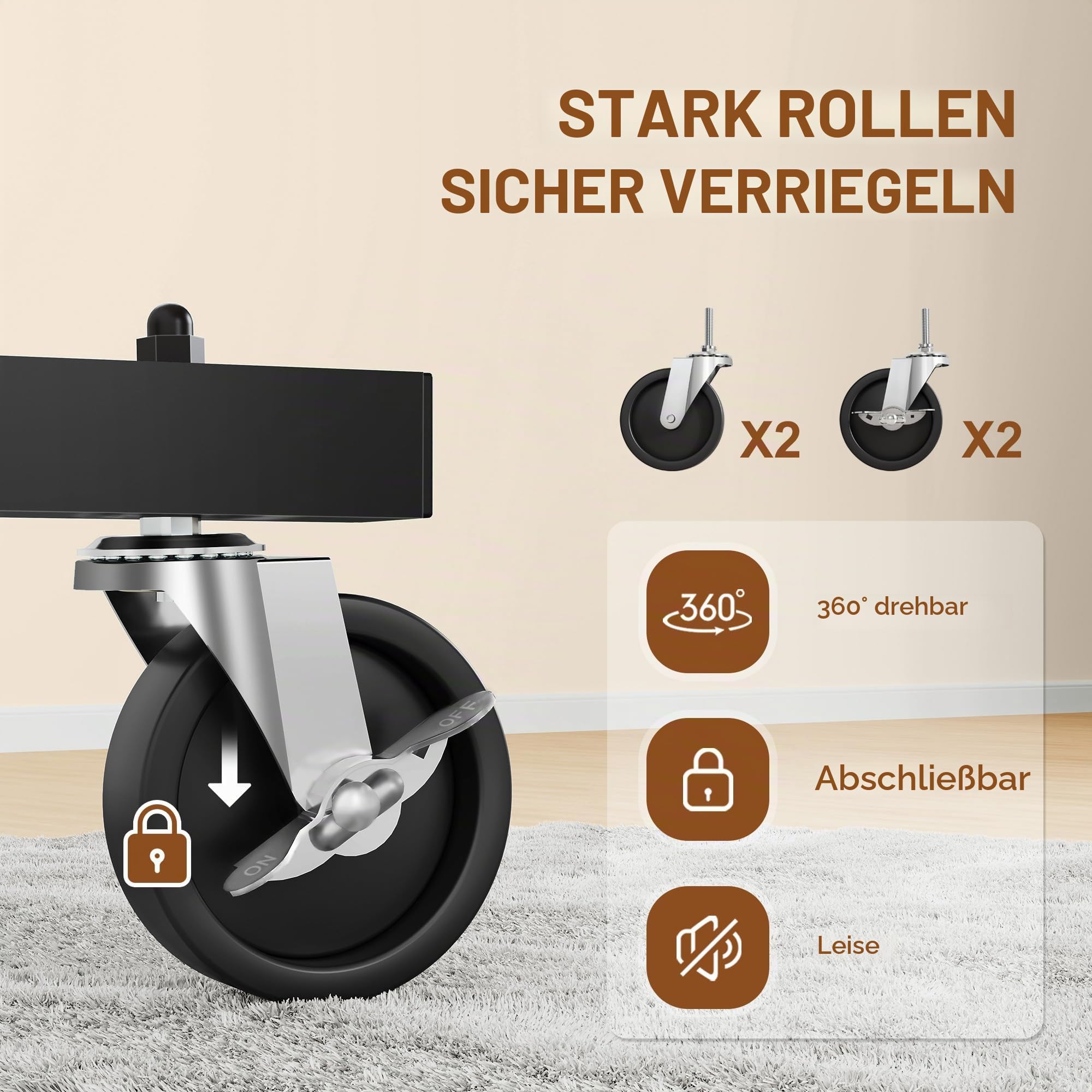 Hoctieon Schwerlast Kleiderständer auf Rollen, Kleiderstangen Stabil aus Metall, Garderobenständer für Schlafzimmer, Clothes Drying Rack für Mäntel, Röcke, Hemden, Pullover, Schwarz