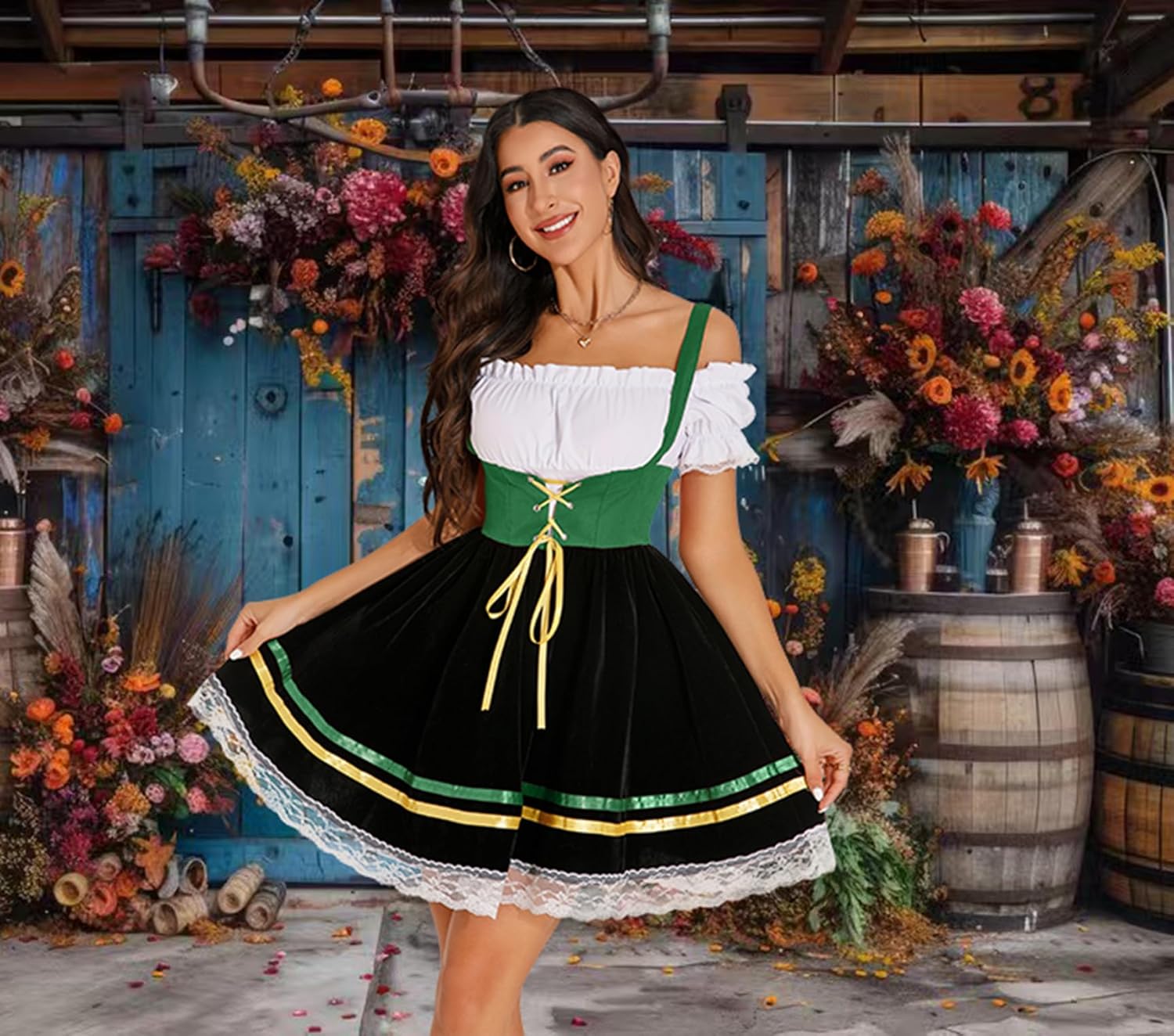 Oktoberfest Outfits Women Oktoberfest Costumes Sexy Dirndl Dresses for Halloween German Bavarian - Image 2