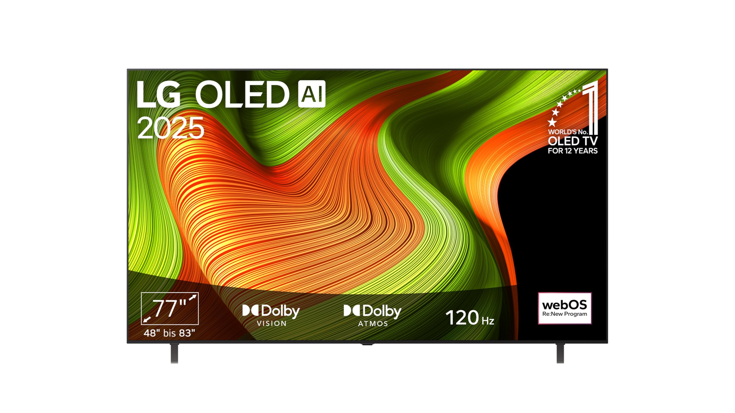 LG OLED77B59LA TV 77 Zoll (195 cm) 4K OLED AI TV (α8 Gen2 4K AI Prozessor, webOS 25, 120Hz) [Modelljahr 2025]