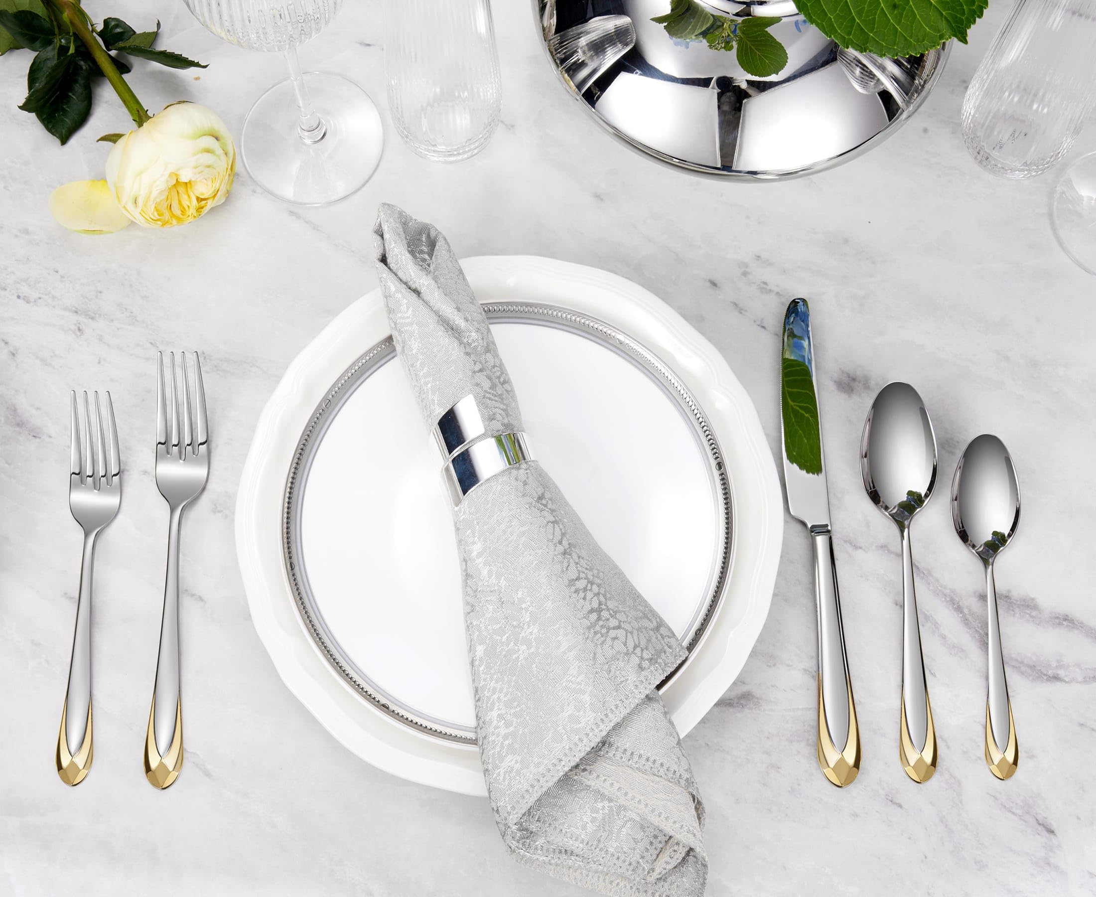 KEAWELL Astra Silverware Set - Elegant & Durable -4