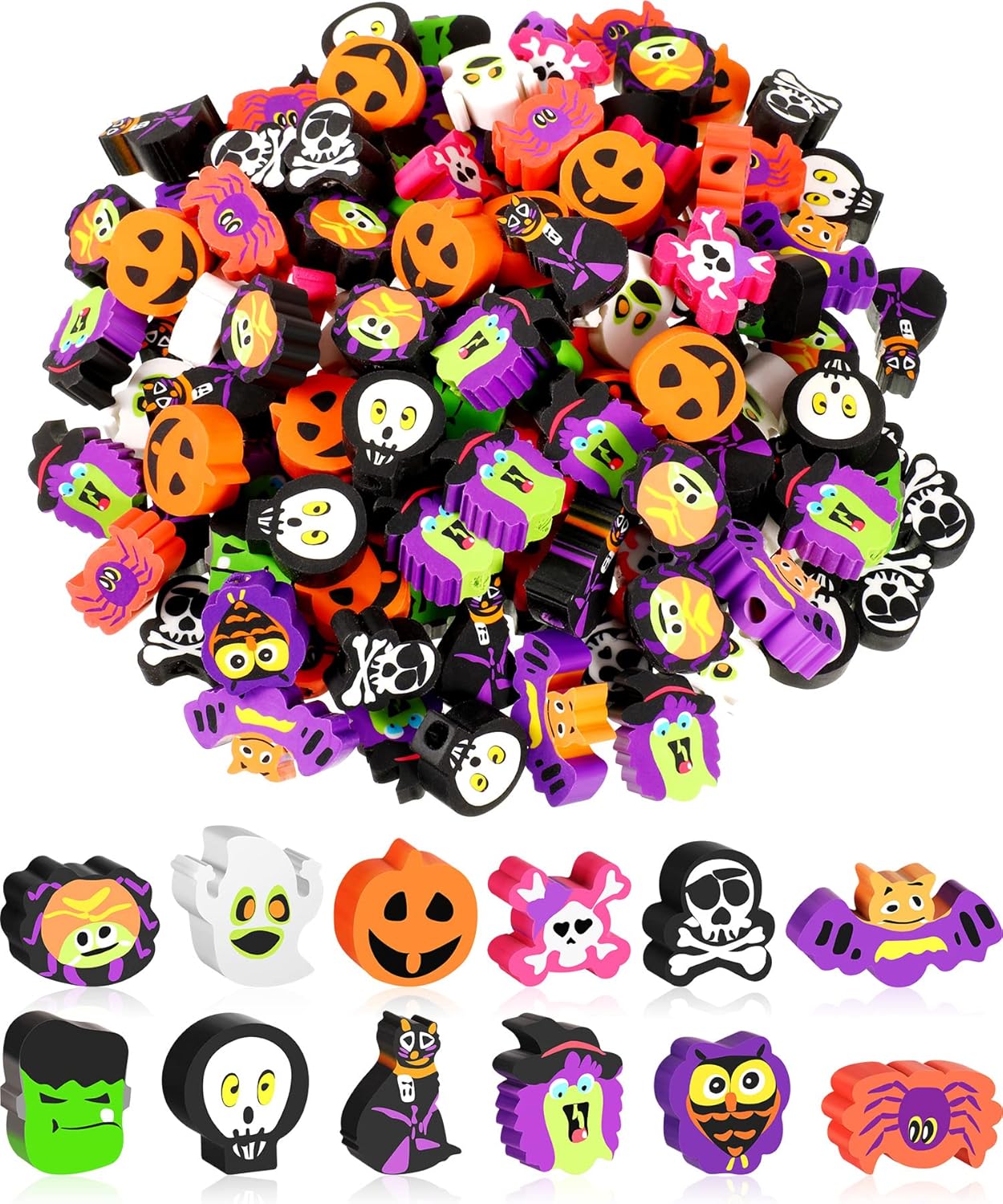 Halloween Erasers Bulk Supplies Halloween Stationery Erasers Cute Ghost Pumpkin