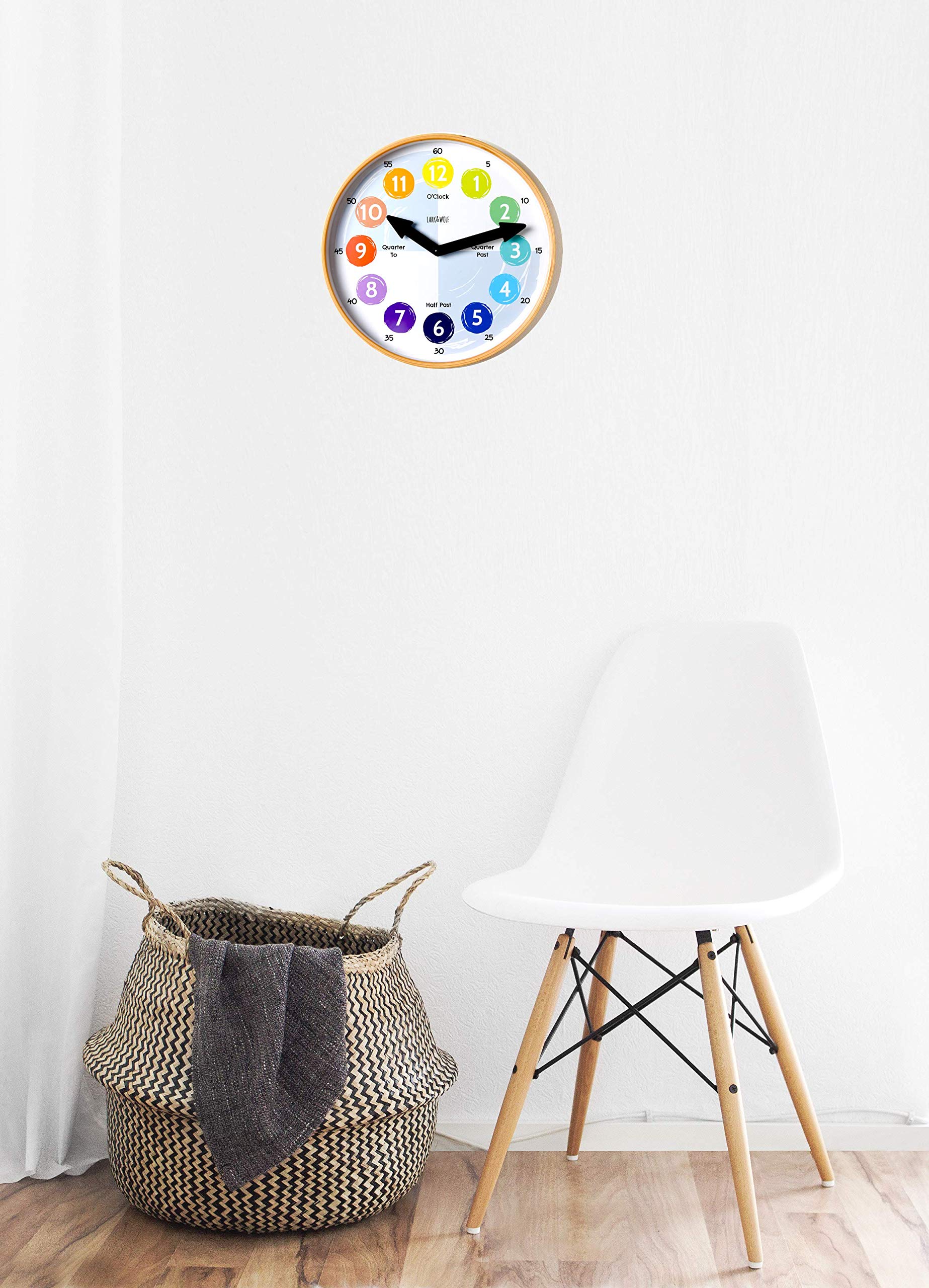 CLOCKTOPUS Reloj de aprendizaje para niños. Reloj de pared silencioso con soporte. Reloj analógico que dice la hora y la enseñanza para niños. Reloj educativo para decoración de sala de juegos CLOCKTOPUS Reloj de aprendizaje para niños. Reloj de pared silencioso con soporte. Reloj analógico que dice la hora y la enseñanza para niños. Reloj educativo para decoración de sala de juegos