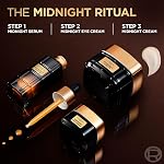 L'Oréal Paris Midnight Night Cream, Face Mositurizer with Vitamin E + Antioxidant Recovery Complex, Reduces look of Wrinkles, Firm & Comfort Skin, Age Perfect Cell Renewal, 50ml