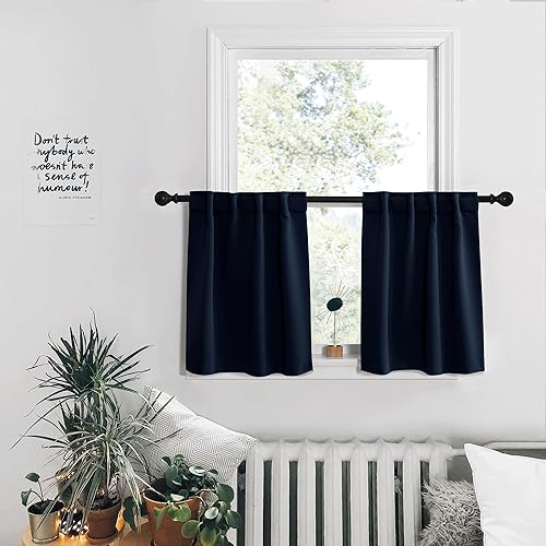 Miniatura 90 de PONY DANCE Cortinas opacas para habitación infantil - Juego de paneles de cortina con aislamiento térmico, cortina con pestaña oculta/bolsillo para