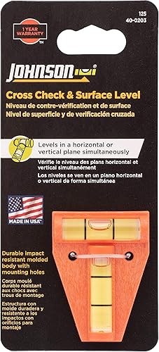 Miniatura 2 de Johnson Nivel y herramienta 125 nivel de control cruzado naranja 1 nivel